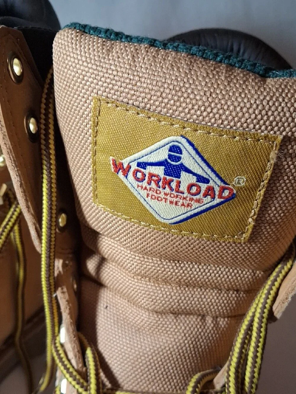 Workload Men’s Tan Lace-Up Work Boots Size 7 Wide
